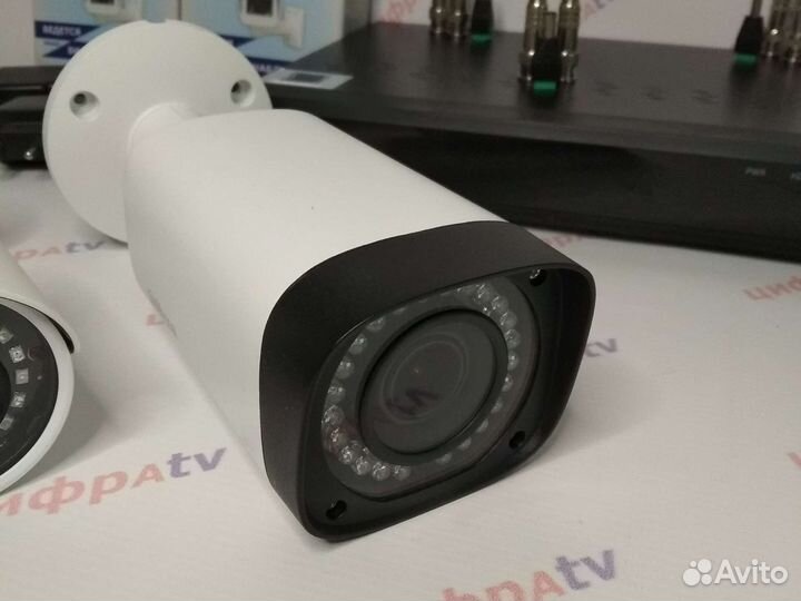 Полный комплект уличного видеонаблюдения 3 камеры