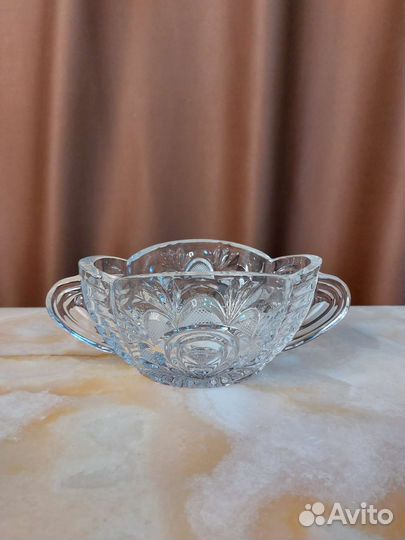 Хрустальная конфетница - ладья