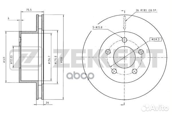 Диск торм. перед. Jeep Cherokee I II 84- Gran
