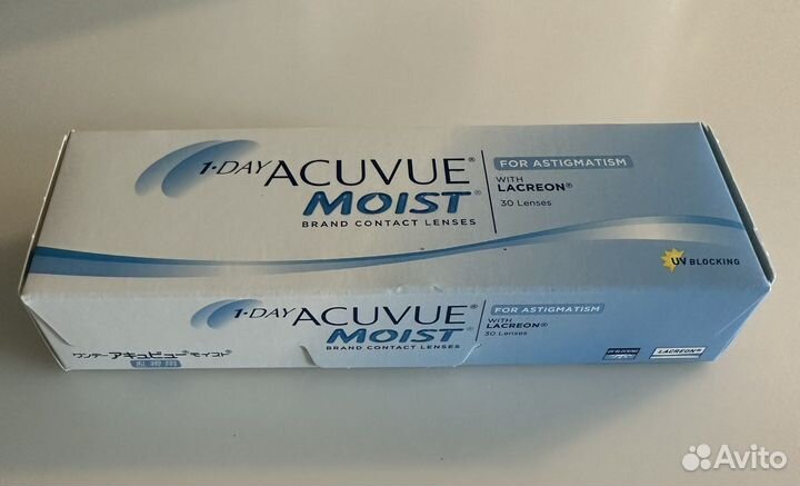 Линзы контактные Acuvue moist for astigmatism
