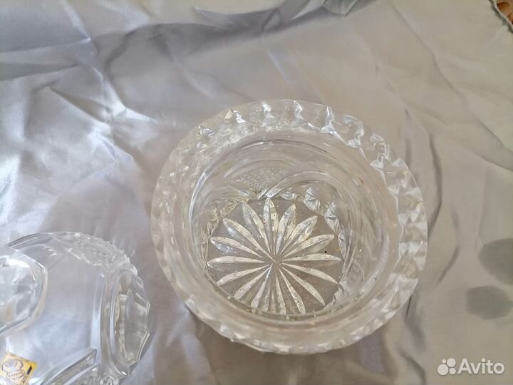Ваза конфетница СССР, хрусталь