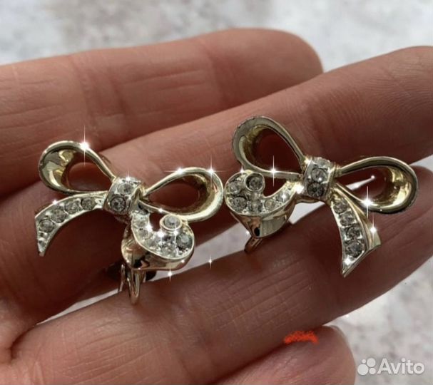 Винтажные серьги клипсы