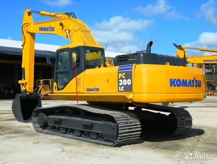 Стекло боковое за дверью на экскаватор Komatsu PC