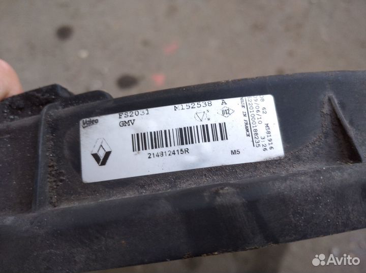 Вентилятор охлаждения Renault Scenic 2009-2012