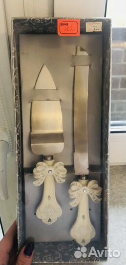 Свадебный набор для торта(лопатка и нож)