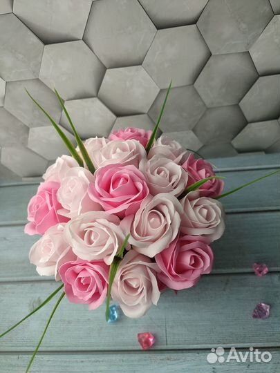 Букет из мыльных роз