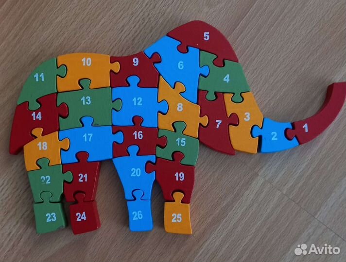 Пазл деревянный Слон