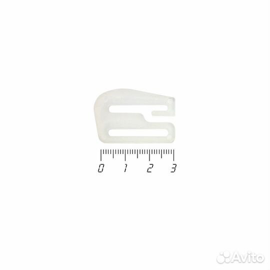 Крючок пластиковый е-образный 25 мм, прозрачный