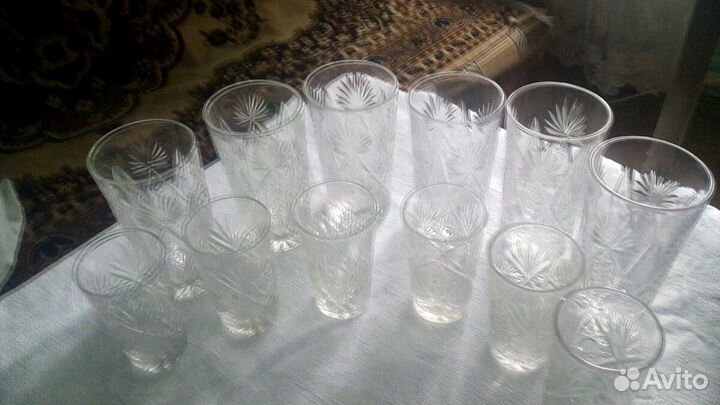 Стаканы,стопки,рюмки.Хрусталь.СССР