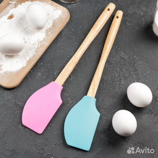 Лопатка Доляна «Бамбук», 32 см, цвет микс