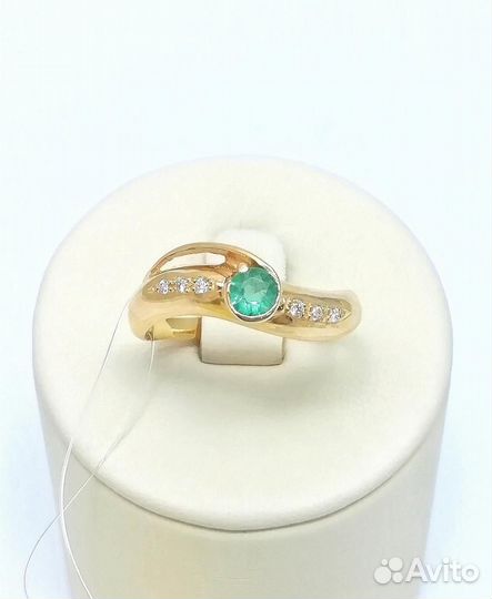 Золотое кольцо из красного золота 585 пробы, встав