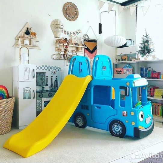 Детская горка автобус тайо аренда