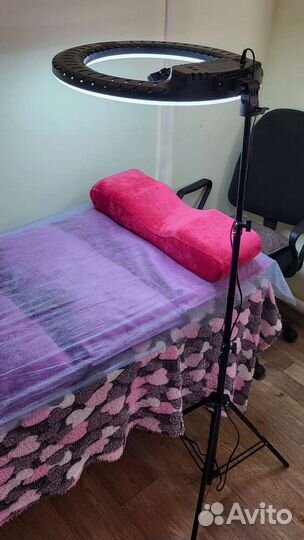 Кольцевая лампа 54см со штативом