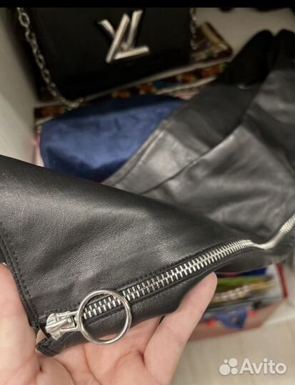 Перчатки кожанные высокие H&M на молнии