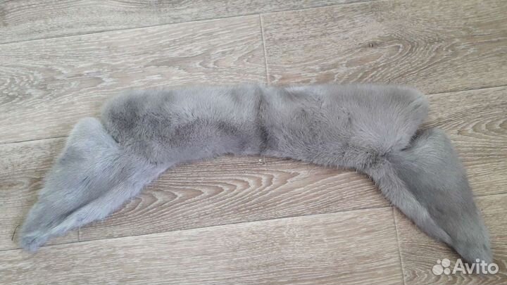 Мех норки голубой воротник