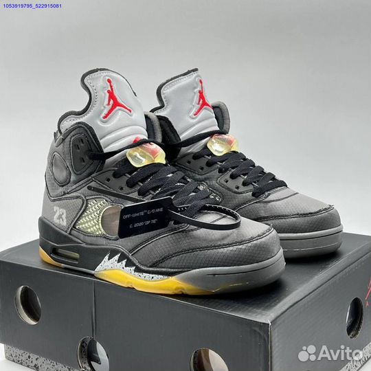 Кроссовки nike air jordan 5 off white
