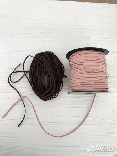 Шнур для вязания, веревка витая, шнур замша