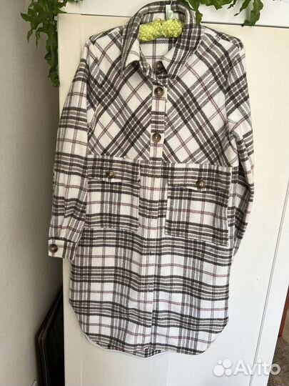 Куртка рубашка в клетку