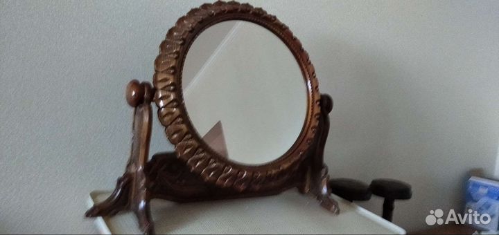 Зеркало,вышитая картина времен СССР