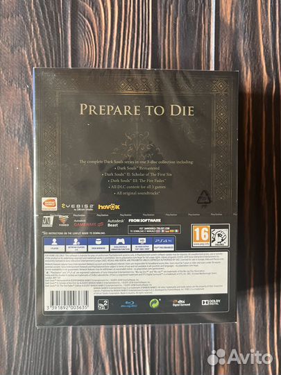 Dark souls trilogy ps4 (диск новый)