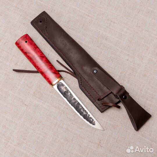 Нож Якут Большой-сталь К340, карельская береза