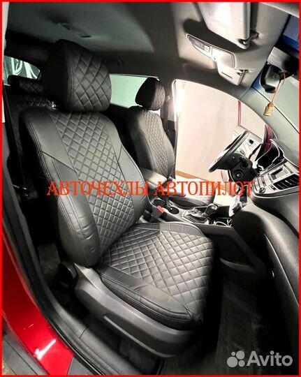 Чехлы Автопилот Hyundai Tucson 3из экокожи чёрные