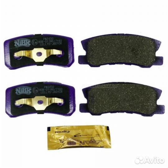 Nibk PN3450 Колодки тормозные дисковые зад