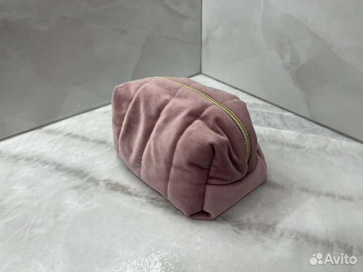 Косметичка плюшевая розовая