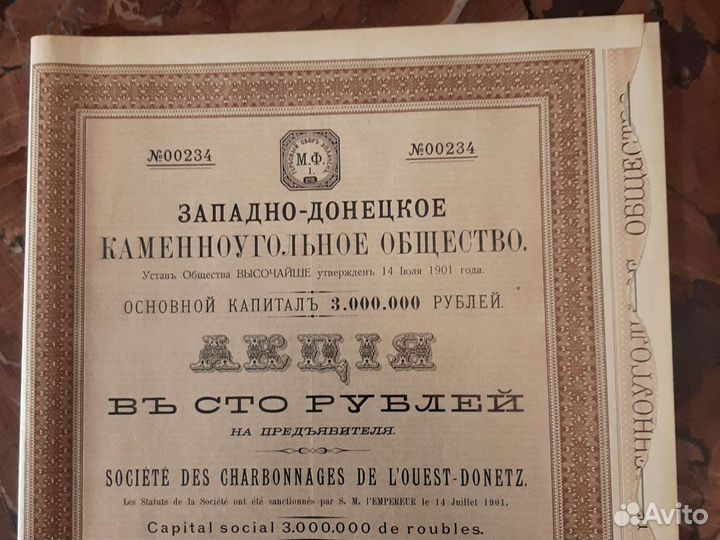 Западно донецкое каменноугольное общество/ 1913год