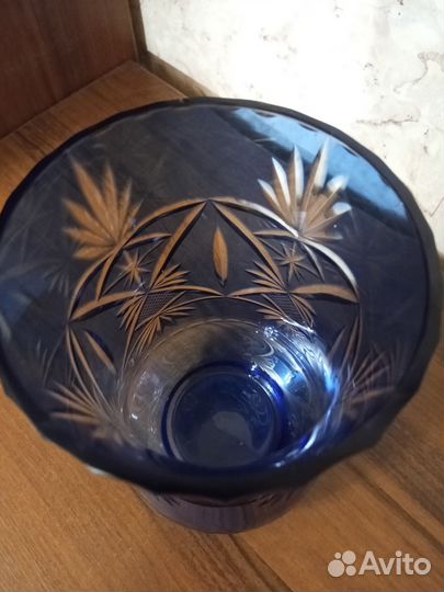 Ваза для цветов цветной хрусталь