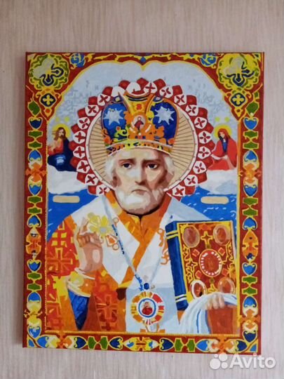 Готовая икона по номерам