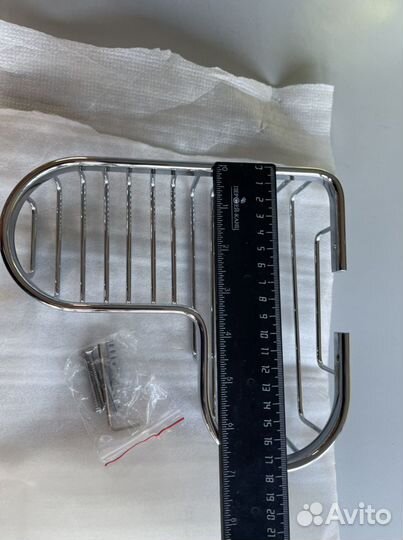 Угловая полка для ванной-кухни (Хром)