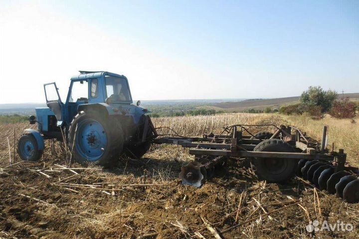 Вспашка, дискование,фрезеровка, культивация земли