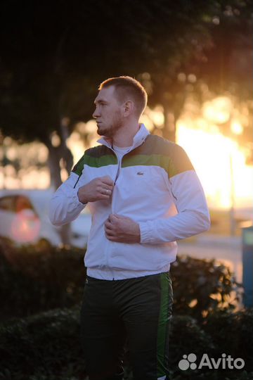 Спортивный костюм Lacoste зелено-белый