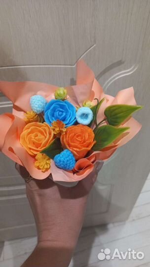 Букет из мыльных роз