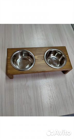 Миска для собачки кота из дерева скадни минимализм