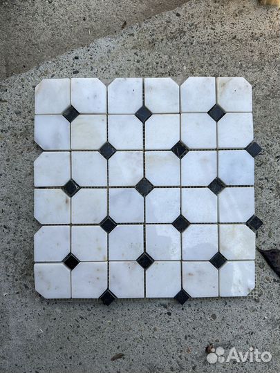 Мозайка из мрамора 1х30х30