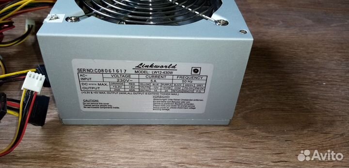 Блок питания пк 430w Linkworld