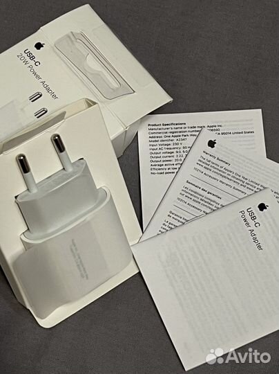 Блок быстрой зарядки iPhone оригинал