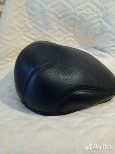 Мужская кепка, натуральная кожа