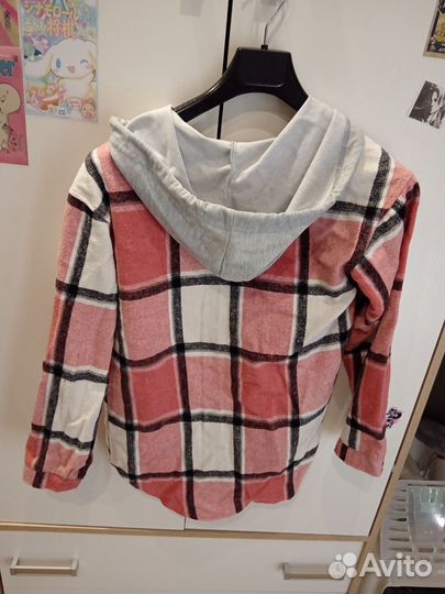 Утепленная рубашка для девочки 158 р