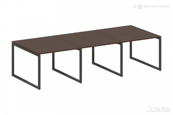 Стол для переговоров (3 столешницы) на О-образном
