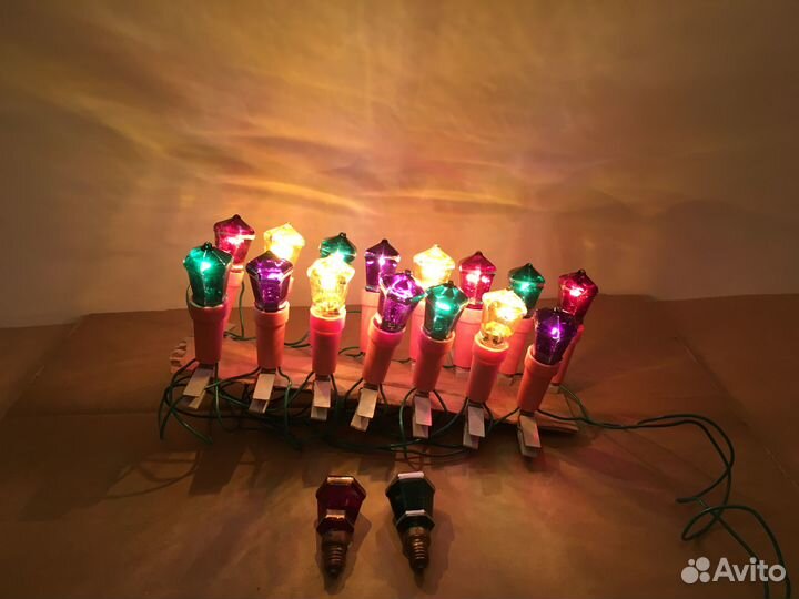 Ёлочные игрушки СССР электрогирлянда 