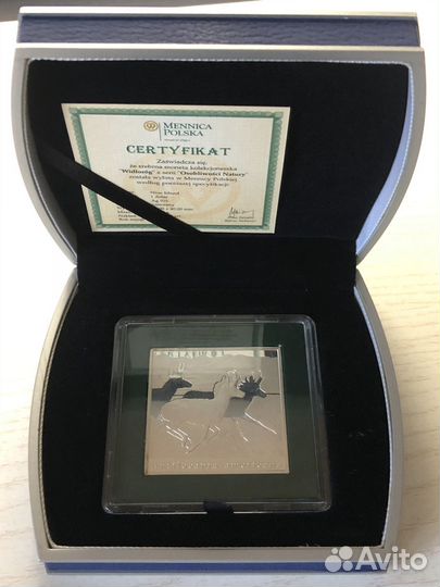 1 доллар 2010 года. Антилопа Вилорог. Серебро