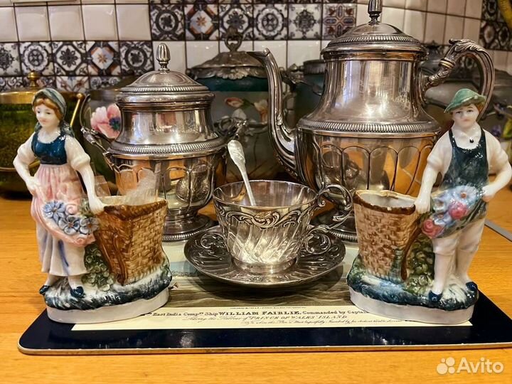 Старинные парные статуэтки - вазочки (Germany)