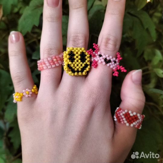 Колечки из бисера на заказ