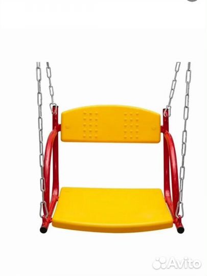 Качель детская на цепях со спинкой