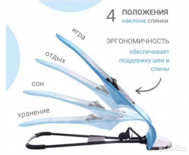 Шезлонг качеля для новорожденных