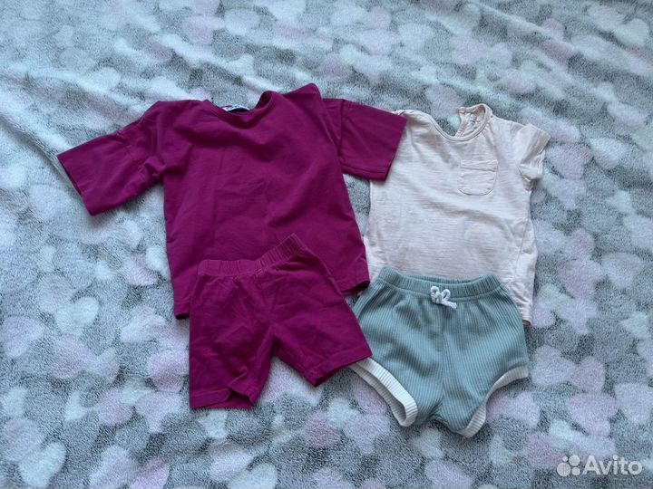 Вещи пакетом на девочку 80 86 92