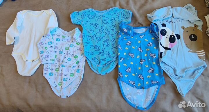 Детские вещи пакетом 56-62 слипы,боди,штаны,комбез